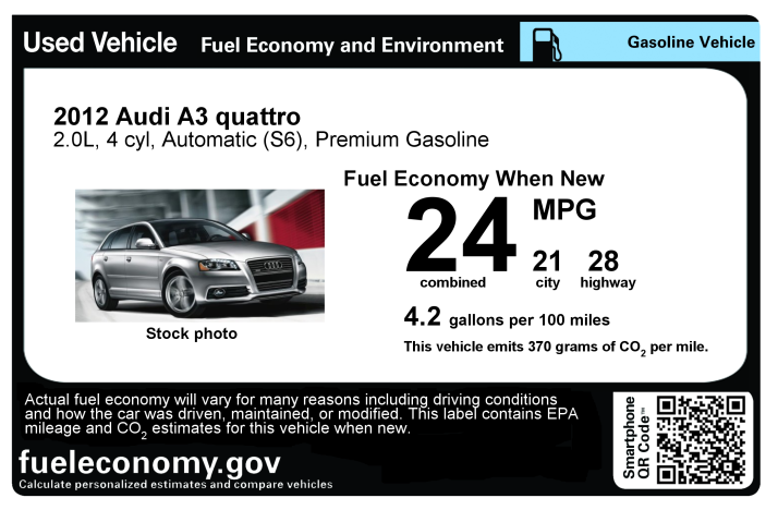 used-car-fuel-economy-label